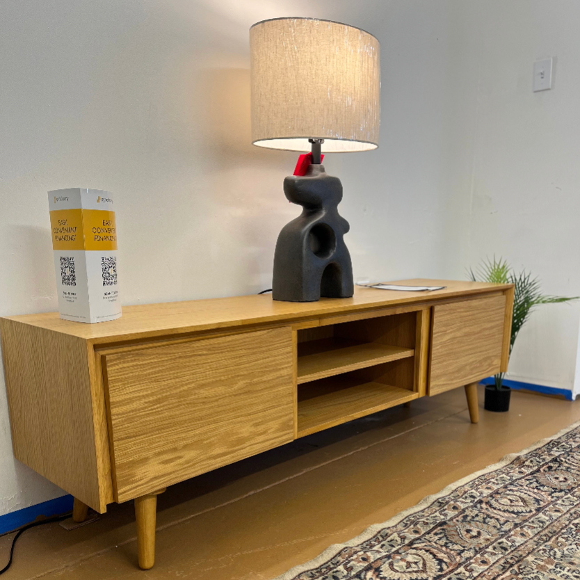 63" Low Media Unit (Oak) - Pull Up A Couch