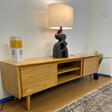63" Low Media Unit (Oak) - Pull Up A Couch