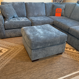 LoungeCraft 5pc Corner Sectional + Ottoman (Blue) - Pull Up A Couch
