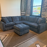 LoungeCraft 5pc Corner Sectional + Ottoman (Blue) - Pull Up A Couch