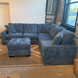 LoungeCraft 5pc Corner Sectional + Ottoman (Blue) - Pull Up A Couch