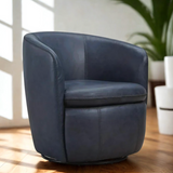 Preston Leather Swivel Chair - Pull Up A Couch
