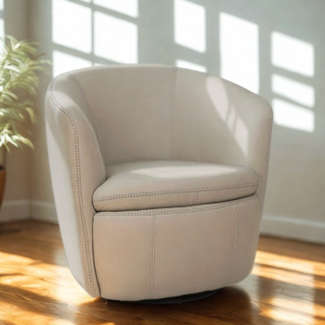 Preston Leather Swivel Chair - Pull Up A Couch