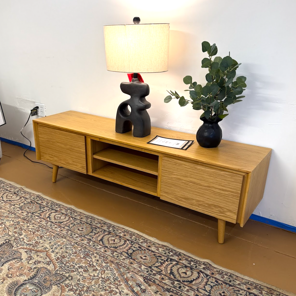 63" Low Media Unit (Oak)