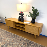 63" Low Media Unit (Oak)