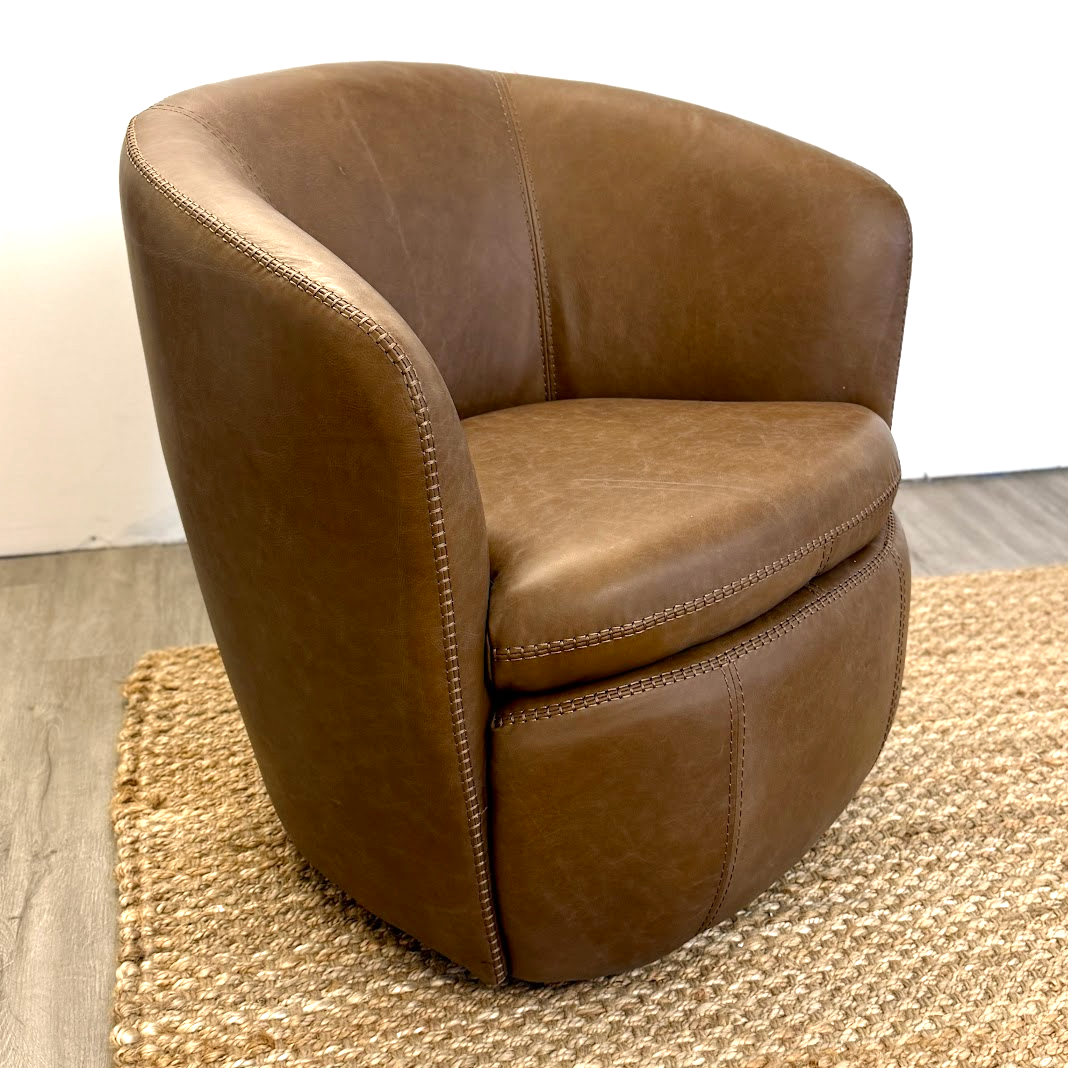 Preston Leather Swivel Chair