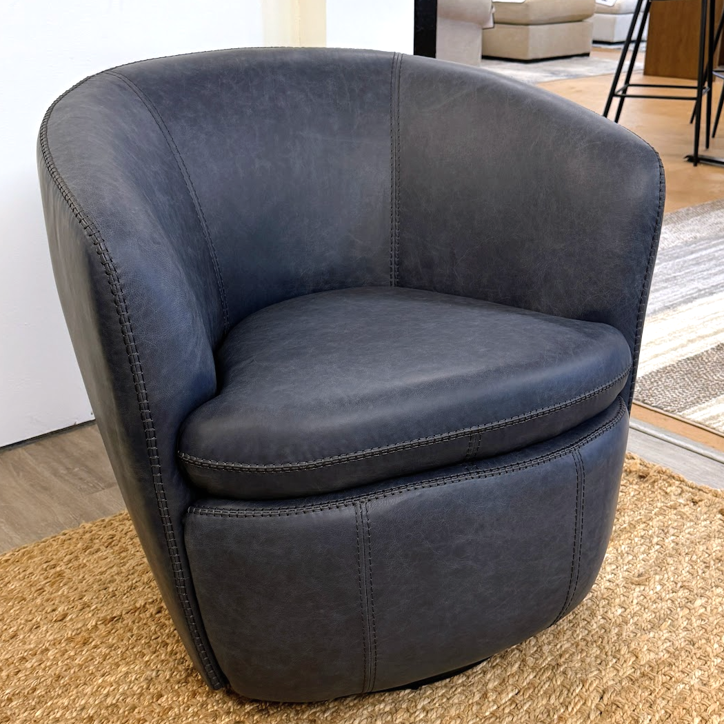 Preston Leather Swivel Chair