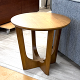 MCM-Style Smoked Oak Side Table