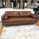 88" Genuine Leather MCM Sofa (Taos Brown)