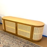 63" MCM-Style Media Unit (Oak)