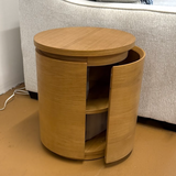 MCM-Style Storage Side Table (Natural Oak)