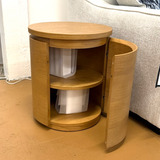 MCM-Style Storage Side Table (Natural Oak)