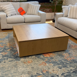 44" Square Coffee Table w/ Storage (White Oak)