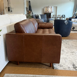 88" Genuine Leather MCM Sofa (Taos Brown)