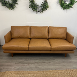 83.5" Genuine Leather Sofa (Bella Caramel)