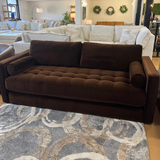 88" Velvet Sofa Bed (Plush Pacific Brown)