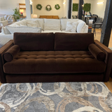 88" Velvet Sofa Bed (Plush Pacific Brown)