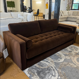 88" Velvet Sofa Bed (Plush Pacific Brown)
