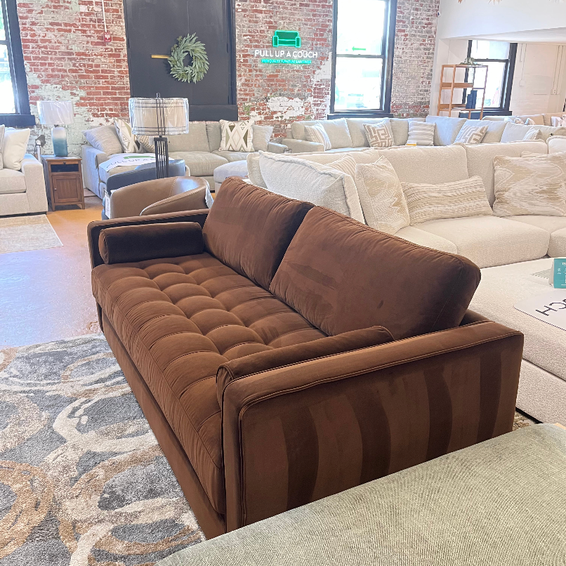 88" Velvet Sofa Bed (Plush Pacific Brown)