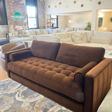 88" Velvet Sofa Bed (Plush Pacific Brown)