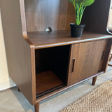 Walnut MCM Bookcase w/ Storage
