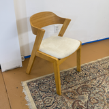 MCM-Style Dining Chair (Oak/Bristol Ivory)