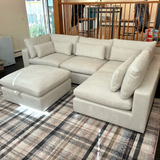 Serenity Cloud 5pc Sectional w/Storage Ottoman