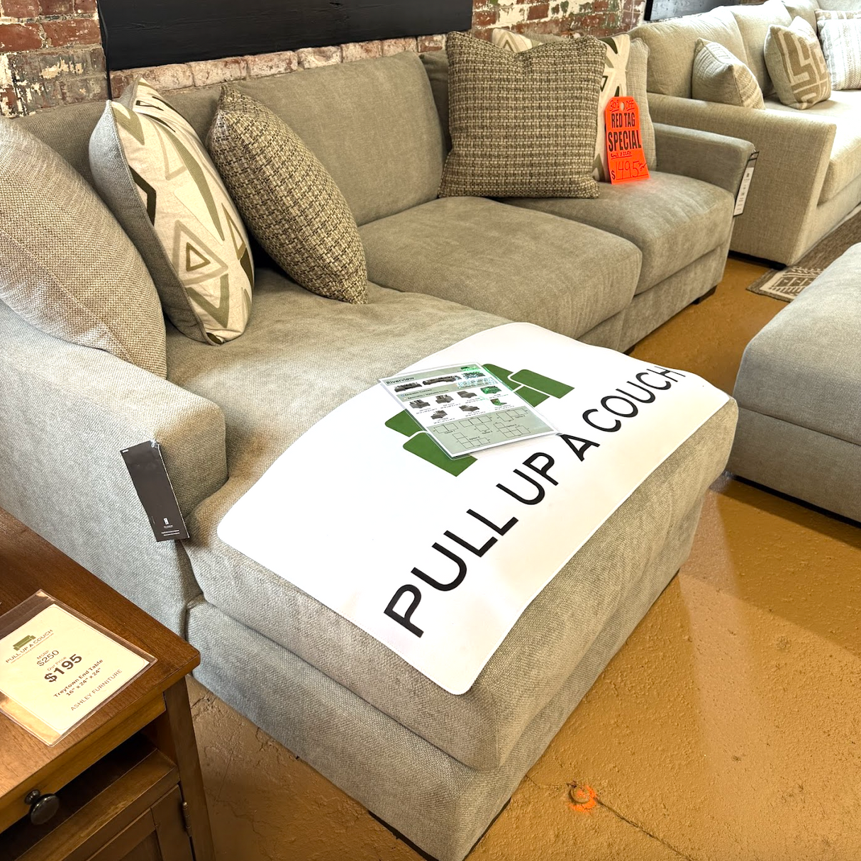 Riverview 3pc Sofa w/ Chaise + Ottoman (Clearance)