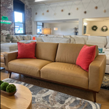 84" MCM Genuine Leather Sofa (Charme Tan)