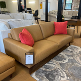 84" MCM Genuine Leather Sofa (Charme Tan)