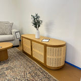 63" MCM-Style Media Unit (Oak)