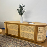 63" MCM-Style Media Unit (Oak)