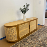 63" MCM-Style Media Unit (Oak)