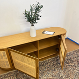 63" MCM-Style Media Unit (Oak)