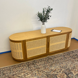 63" MCM-Style Media Unit (Oak)