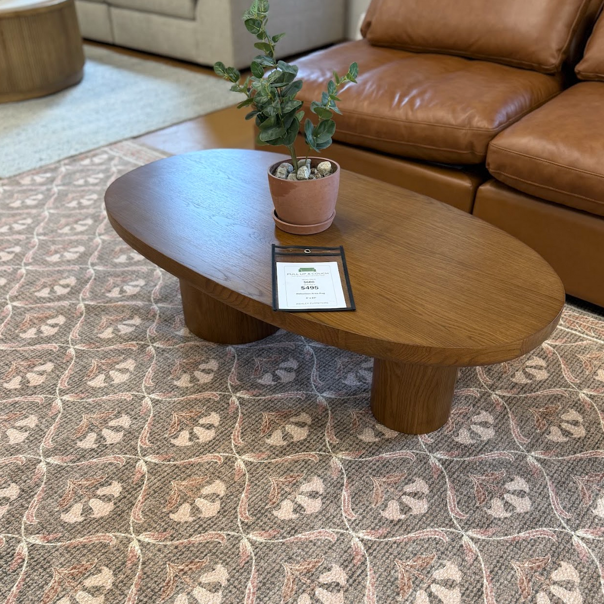 Smoked Oak MCM-Style Coffee Table - Pull Up A Couch
