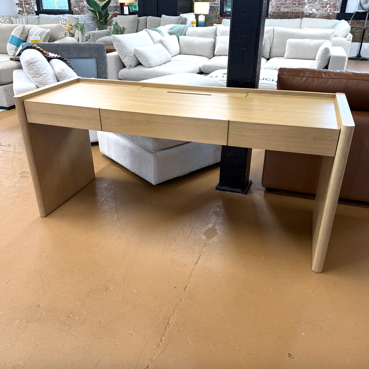 70" MCM-Style Desk (White Oak)