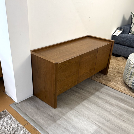 54" MCM-Style Media Unit (Smoked Oak)