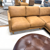 Leather Corner Sectional (Dakota Tan)