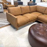 Leather Corner Sectional (Dakota Tan)