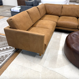 Leather Corner Sectional (Dakota Tan)