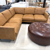 Leather Corner Sectional (Dakota Tan)