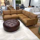 Leather Corner Sectional (Dakota Tan)