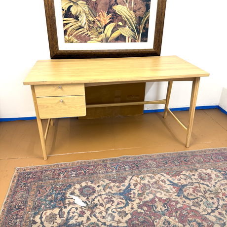 58.5" MCM-Style Desk (White Oak)