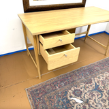58.5" MCM-Style Desk (White Oak)