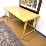 58.5" MCM-Style Desk (White Oak)