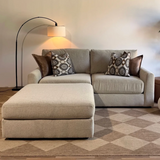 Behold Home Sequoia Sectional Sofa in two-piece design with plush cushions and modern style, shown in a cozy living room setting.