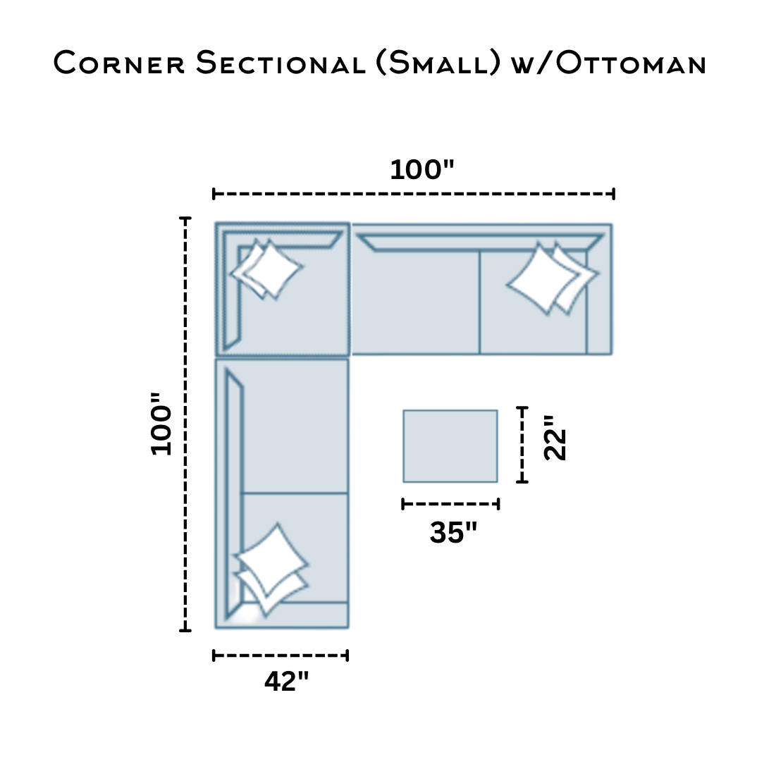 Small Fusion Belmont corner sectional sofa with plush cushions and modern design, shown in a cozy living room setting.
