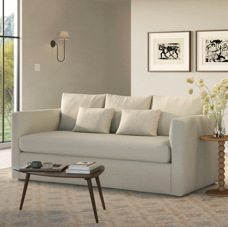 80" MCM Sofa w/ Bench Cushion (Clover Ivory)