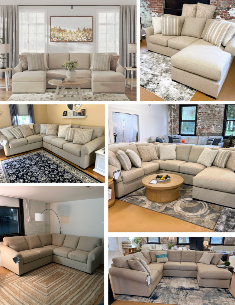 Lennox 3pc corner sectional by Ashley Furniture in a contemporary living room arrangement
